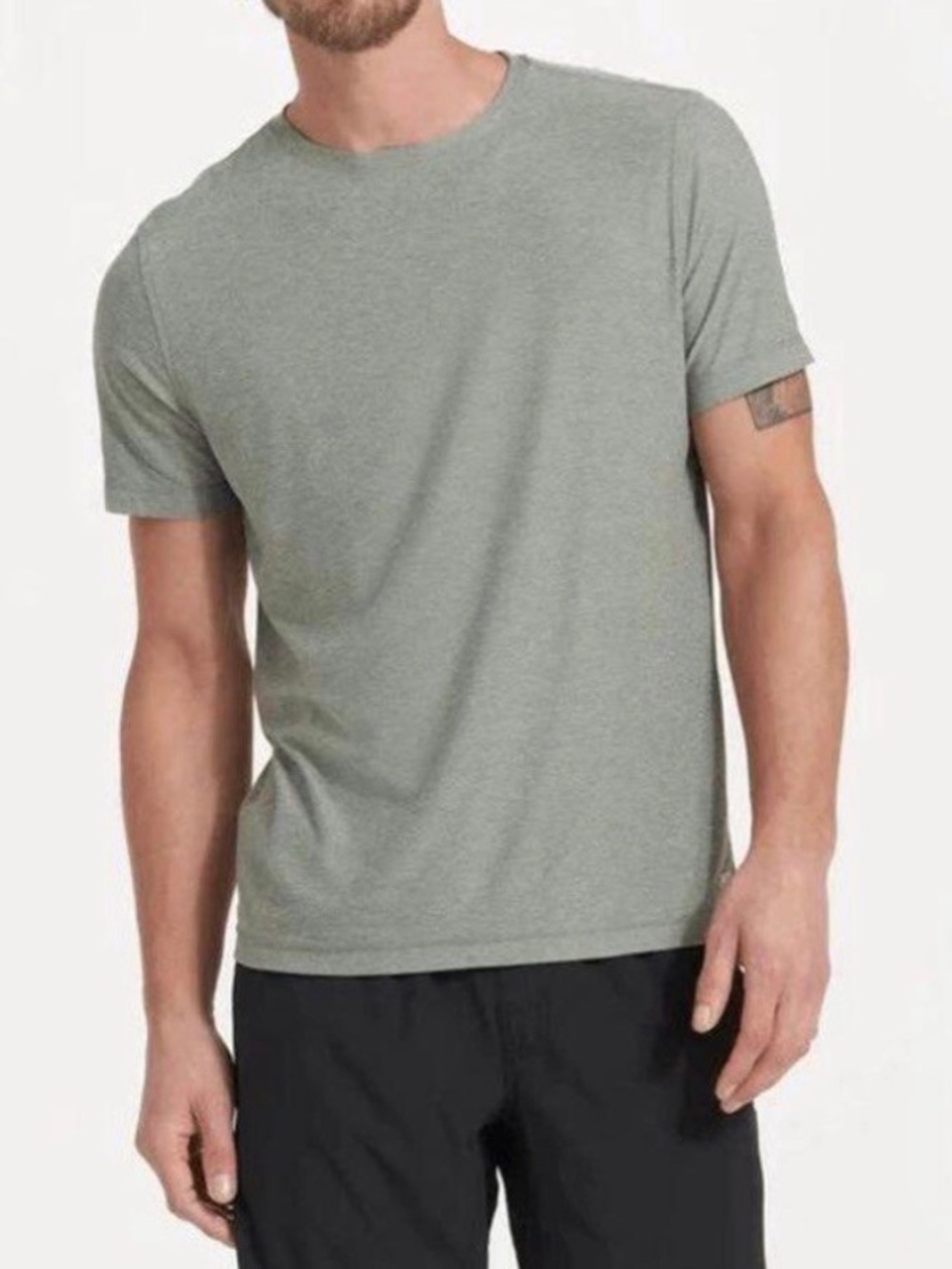 Vuori Strato Tech Tee Heather Green Short Sleeve T Shirt Athletic Soft Mens XL
